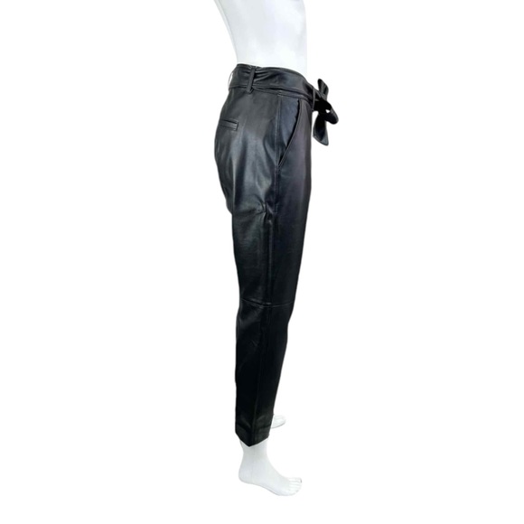 White House Black Market Black Vegan Leather Pants Size 4 E0214 - Picture 2 of 13